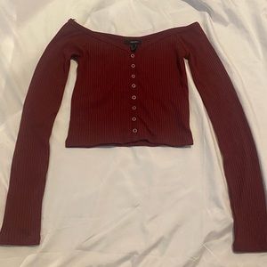 Forever 21 cropped long sleeve shirt